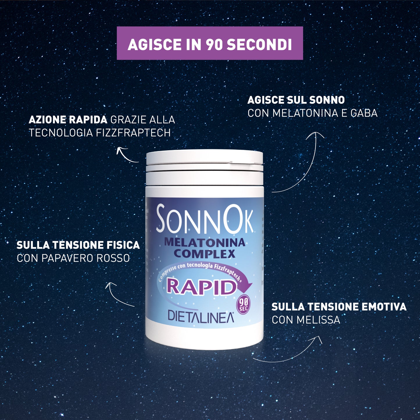 SonnOk Melatonina Rapid 60 compresse
